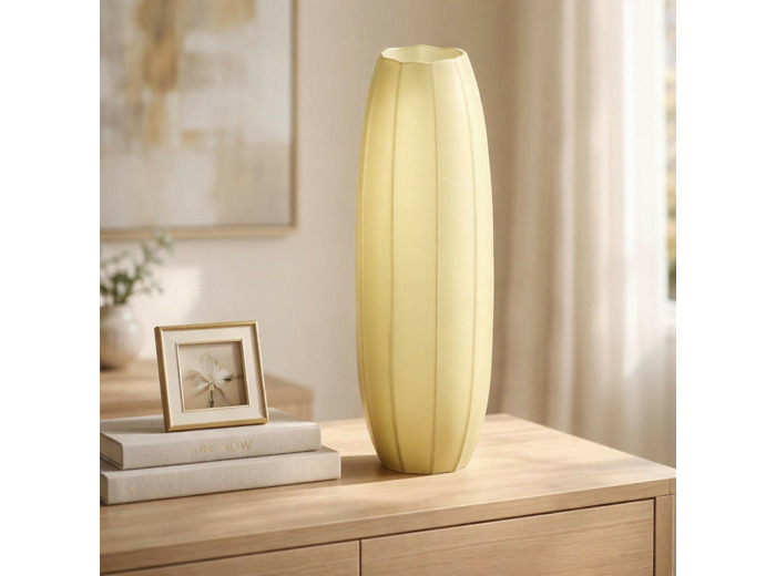 Vase Tricia Vert Mat verre 13x13x62cm