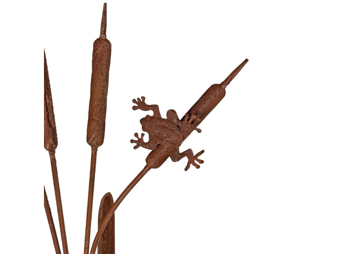 Tuteur déco roseaux acier rouille 50x31x91cm