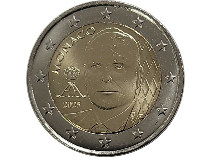 MONACO 2 EURO ALBERT II 2025 UNC