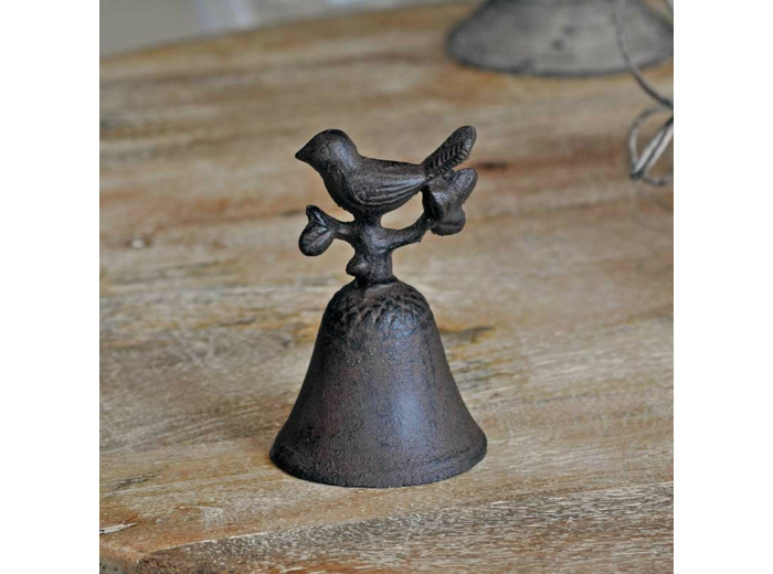 Cloche de table carillon fonte oiseau