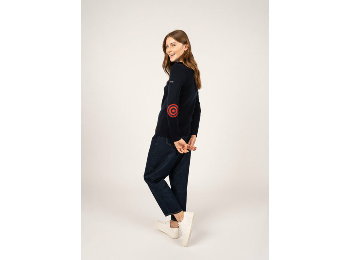 Pull marin Brégançon à coudières SAINT JAMES x Comédie Française