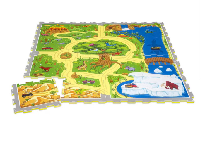 Tapis de jeu dino 120x120x1,2cm