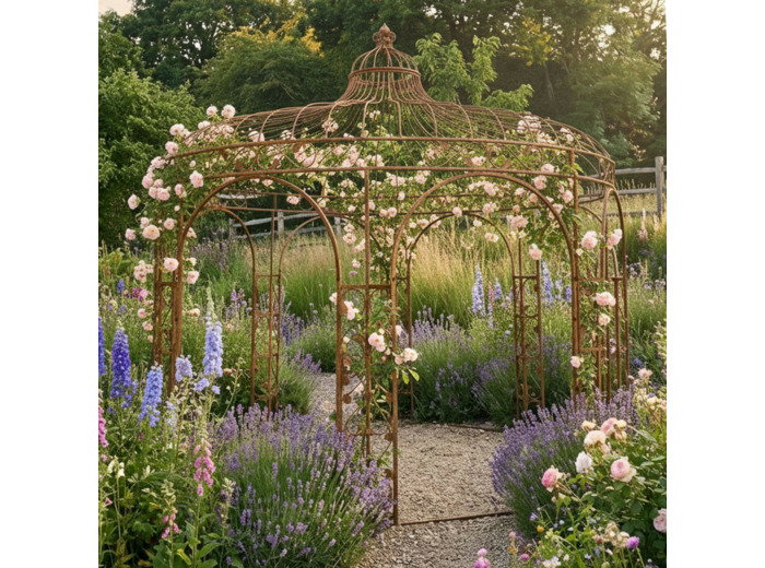 Gloriette Elena fer rouille 337x337x351cm