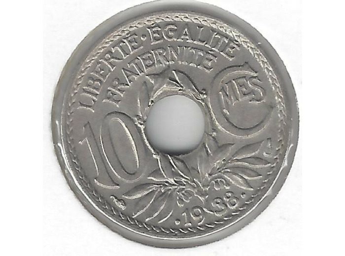 FRANCE 10 CENTIMES LINDAUER .1938. SUP