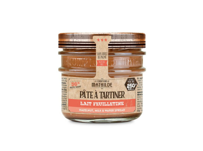 Pâte à tartiner Lait Noisette Feuilletine 250G