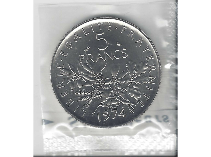 FRANCE 5 FRANCS ROTY 1974  FDC
