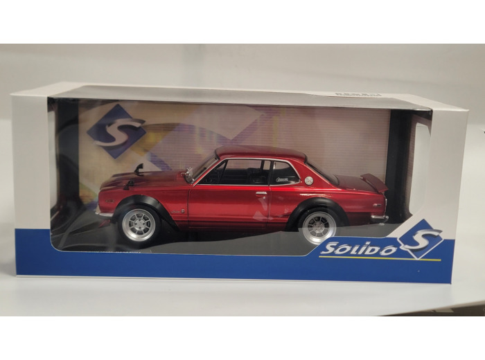 NISSAN SKYLINE (C10) HAKOSUKA 1970 ROUGE SOLIDO 1/18 BOITE D'ORIGINE NEUF
