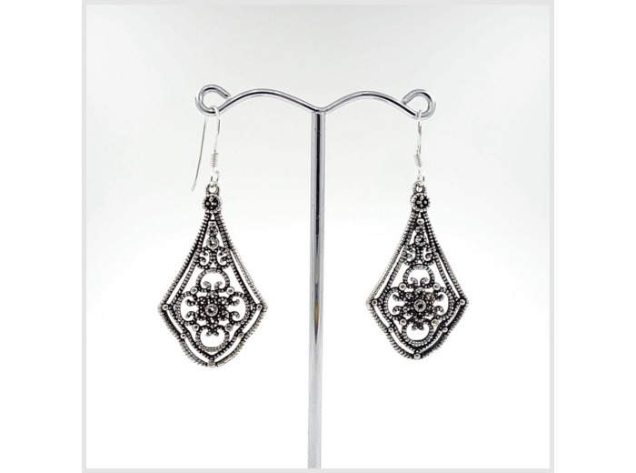 Boucles d'oreilles en argent massif