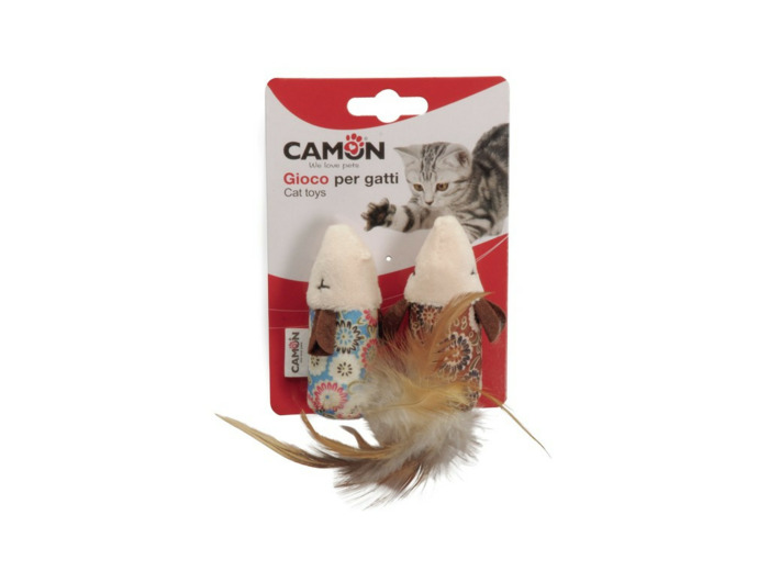 Jouet Chat, Souris florale avec plumes