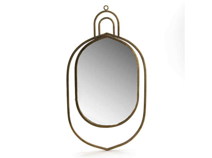Miroir Alma ovale doré 30x55x2cm