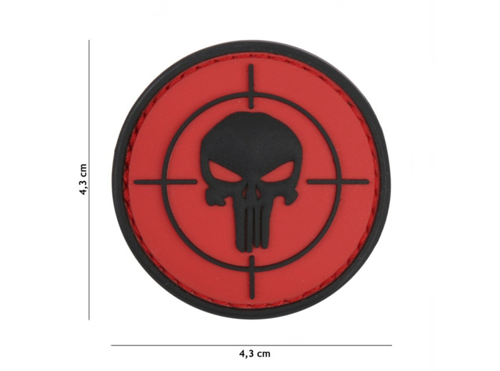 Patch 3D PVC  Punisher cible (rouge)