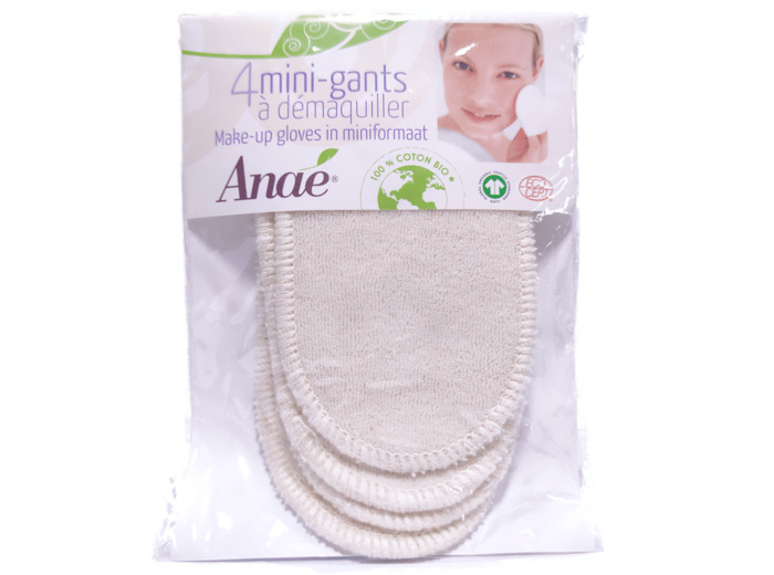 Mini-Gants Démaquillants Bio Par 4