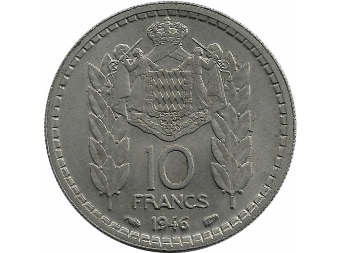 MONACO 10 FRANCS 1946 TTB