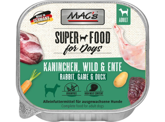 MAC'S Chien, Lapin, Gibier & Canard - 150G