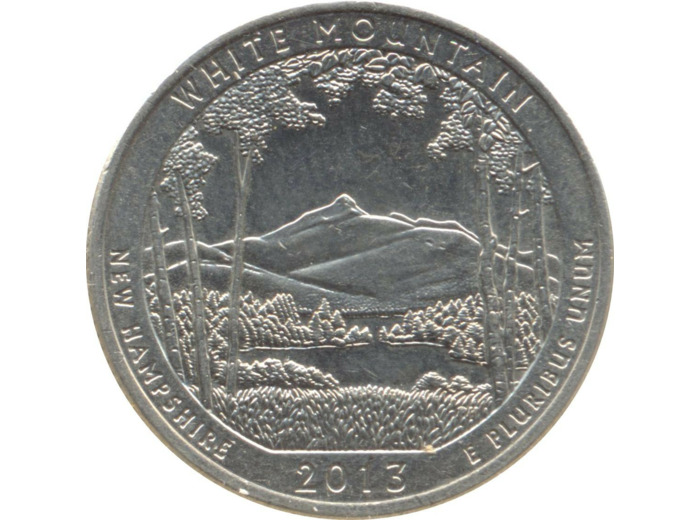 AMERIQUE ( U.S.A ) QUARTER DOLLAR (1/4 DOLLAR) 2013 D NEW HAMPSHIRE WHITE MOUNTAIN TTB+