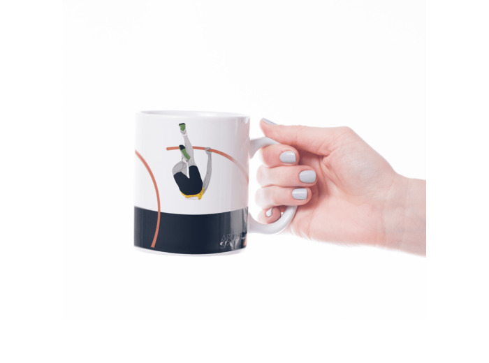 Tasse ou mug athlétisme "Saut perche" - Personnalisable