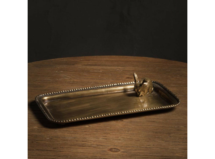 Plateau Chehoma laiton 11x21cm