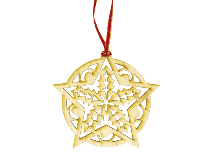 Pendentif en Erable 8,9cm - FLOCON NOEL