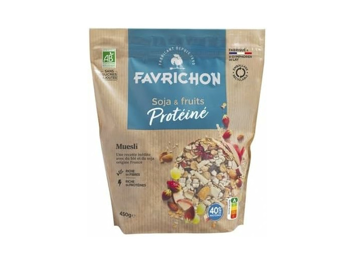 Muesli bien-être protein soja fruit 450g FAVRICHON VIGNON