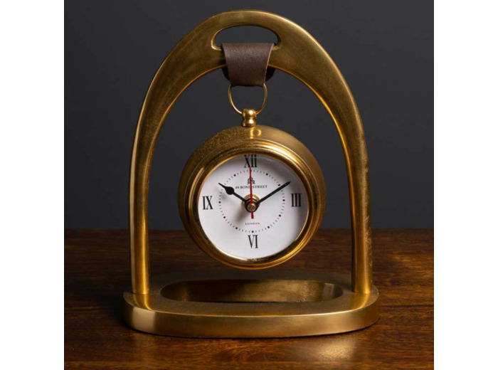 Horloge à poser cuivre Etrier 21x10x17cm