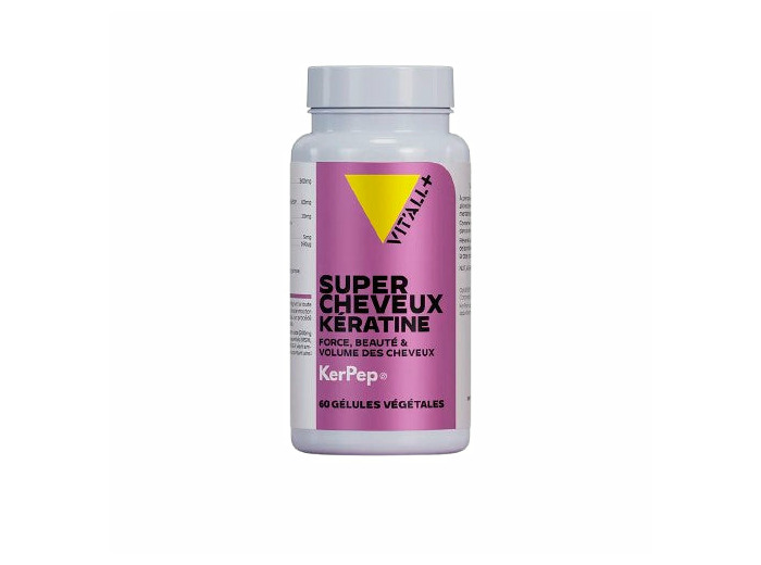 Super cheveux+kératine pure-500 mg-50 gélules-Vit'all+