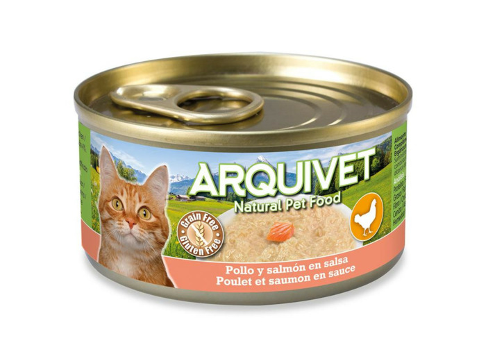 ARQUIVET Poulet en sauce au saumon, pour chat - 80g