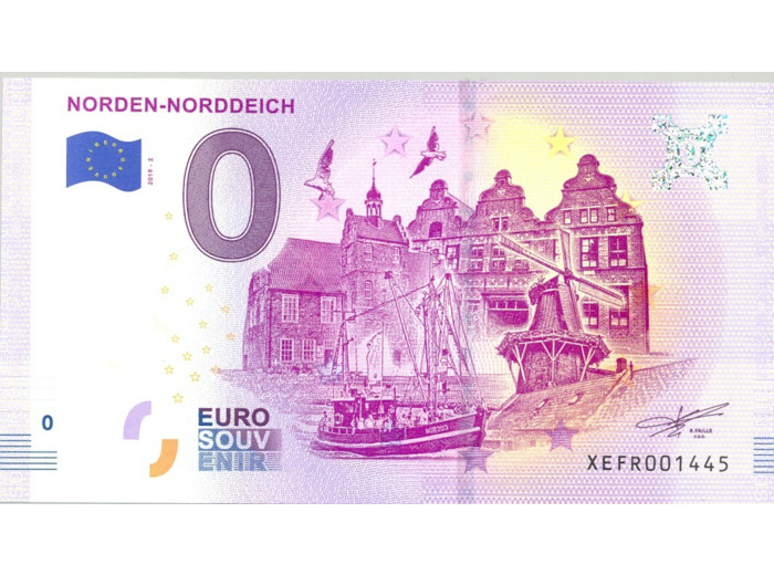 ALLEMAGNE 2019-2 NORDEN-NORDDEICH BILLET SOUVENIR 0 EURO TOURISTIQUE  NEUF