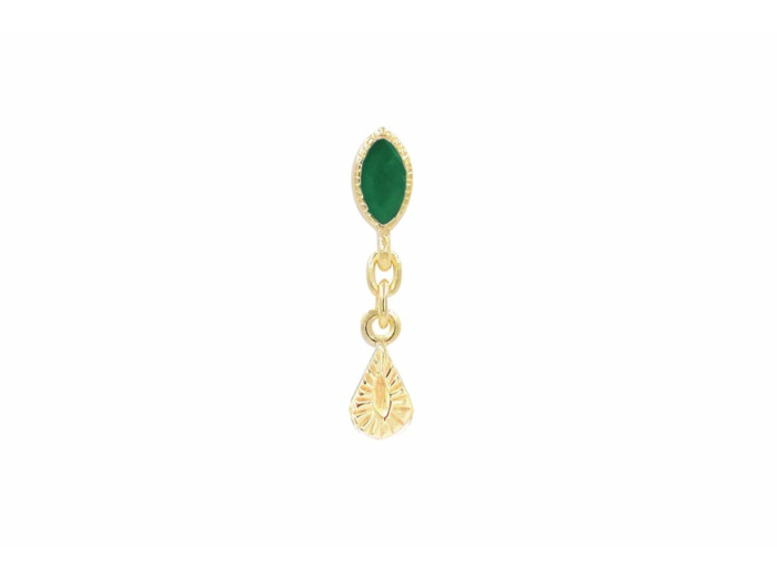 Boucle d'oreille Nala Onyx Vert