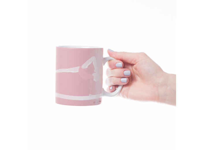 Tasse ou mug Gymnastique rose "Latika la gymnaste" - Personnalisable