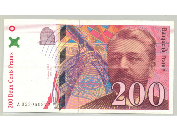 FRANCE 200 FRANCS EIFFEL 1997 Alphabet A 053060972 TTB+