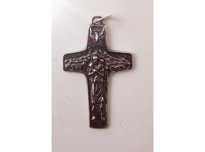 Croix en Argent 925  40mm CHRIST BON PASTEUR