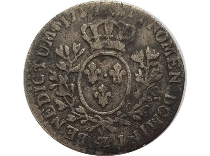 LOUIS XV (1715-1774) 1/10 D'ECU AU BANDEAU 1757 Z (Grenoble) TB