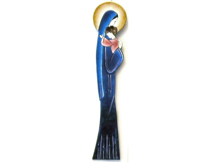 Notre Dame de la Route bleu 37cm - EMAUX DU LIBAN