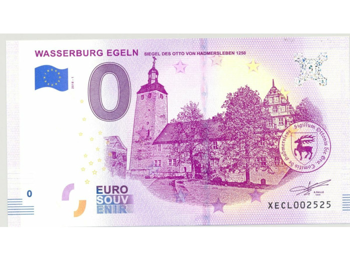 ALLEMAGNE 2018- 1 WASSERBURG EGELN Num. 2525 BILLET SOUVENIR 0 EURO TOURISTIQUE
