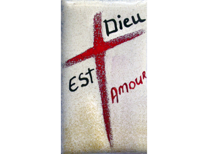 Dieu est Amour 7X4cm - EMAUX DU LIBAN