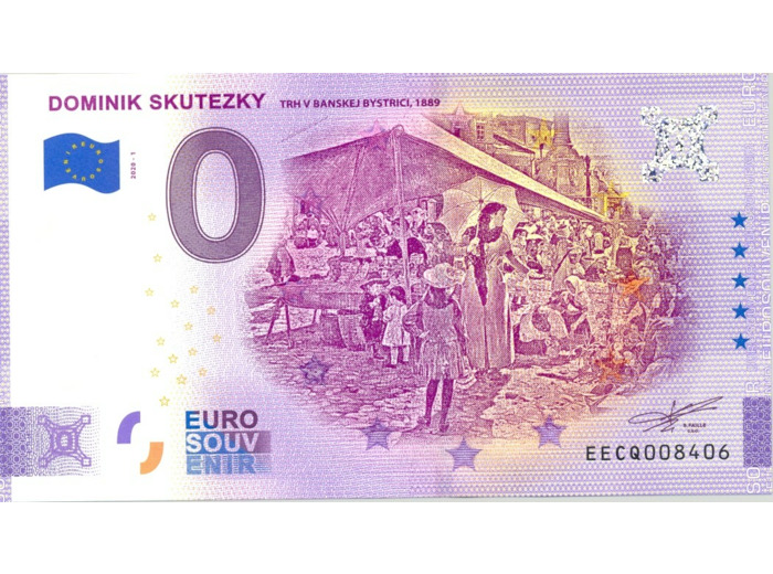 SLOVAQUIE 2020-1 DOMINIK SKUTEZKY VERSION ANNIVERSAIRE BILLET SOUVENIR 0 EURO