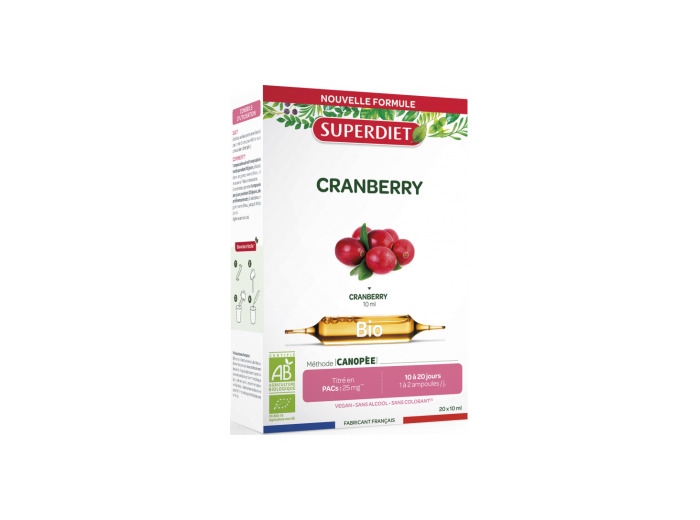 Cranberry Bio 20 ampoules de 10ml soit 200ml