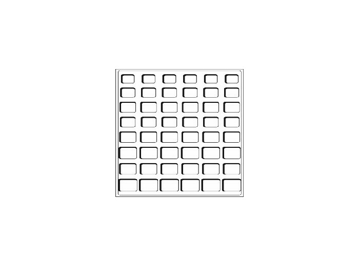 PLATEAU S BLEU 48 CASES POUR EURO AVEC OU SANS CAPSULES 309571