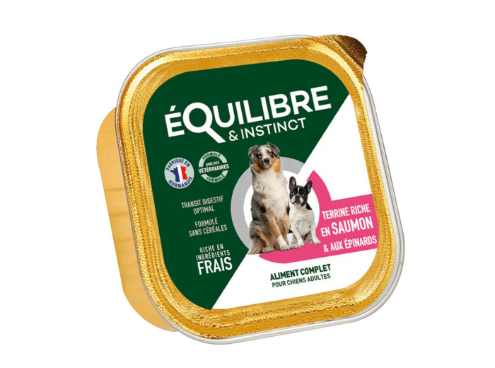 Équilibre & Instinct, Pâtée riche en saumon & aux épinards - 300g