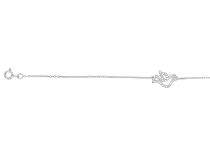 Bracelet en Argent 925 - COLOMBE STRASS