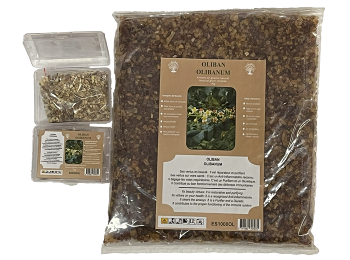 Encens en Grains Oliban - Boite transparente de 50gr
