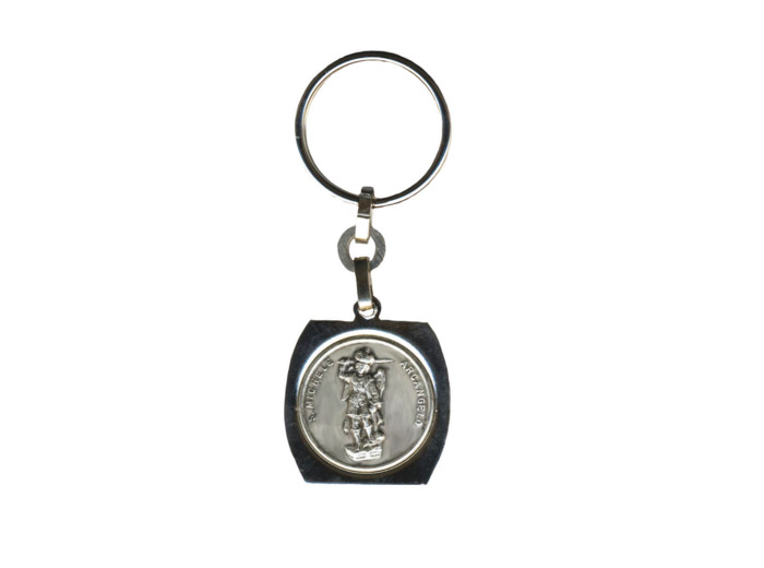 Porte-Clefs Tonneau en Métal Argenté - MICHEL