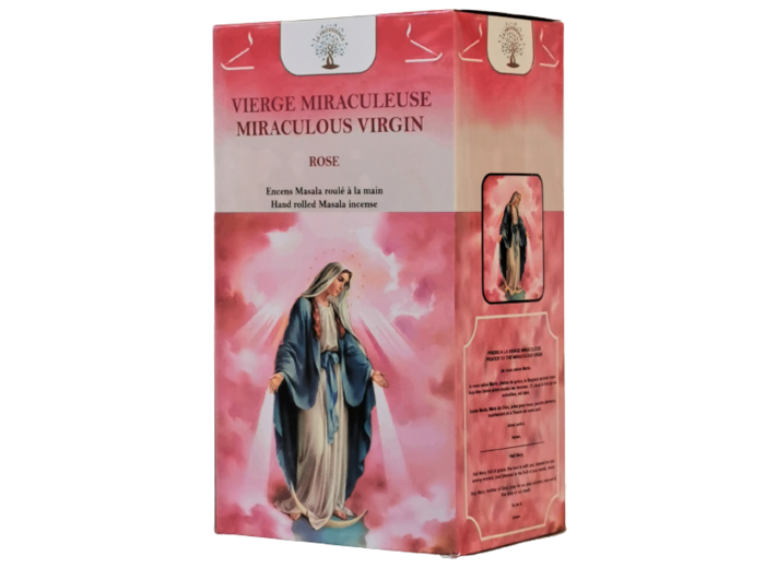 12 étuis de 12 bâtons d'Encens - Vierge Miraculeuse - Rose