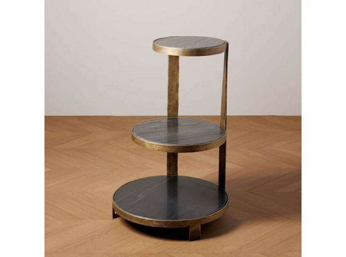 Table d'appoint Trinité marbre 61x41cm