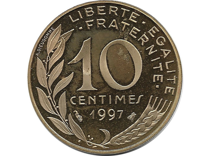 FRANCE 10 CENTIMES LAGRIFFOUL 1997 BE