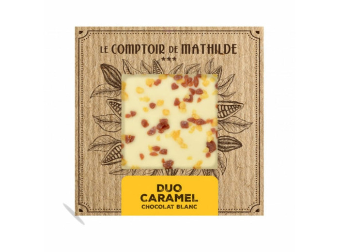 Tablette Duo Caramel - Chocolat Blanc - 80G