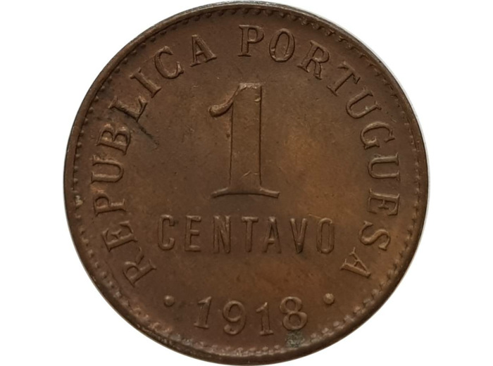 PORTUGAL 1 CENTAVO 1918 TTB+ (W565)