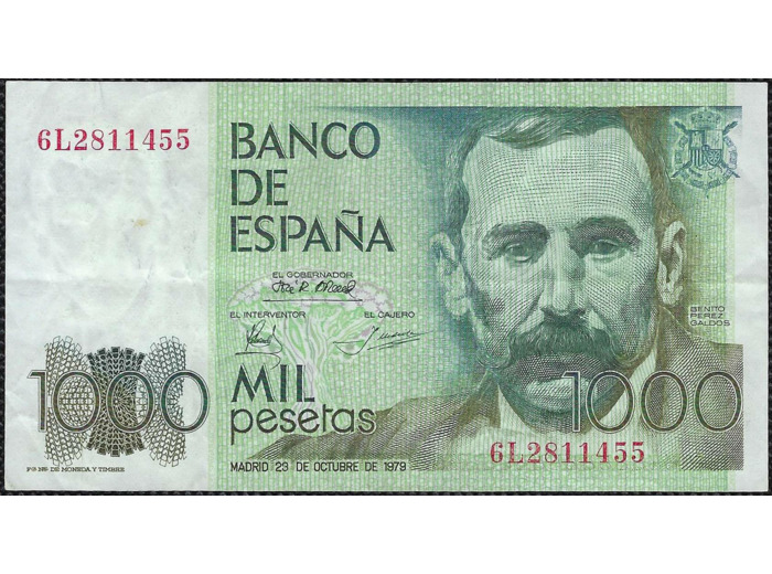 ESPAGNE 1000 PESETAS 23-10-1979 SERIE 6L TTB+ (W158)