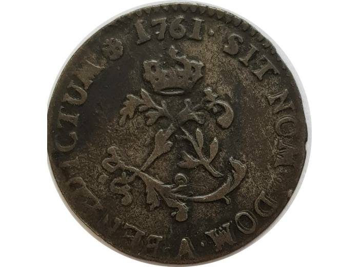 LOUIS XV (1715-1774) DOUBLE SOL (2 SOUS) 1761 A (Paris) TB