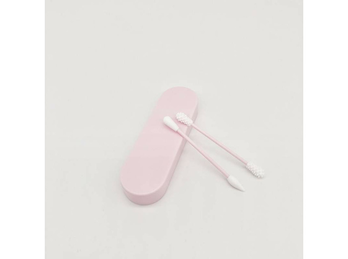 Coton tige lavables-Rose-Pleine forme